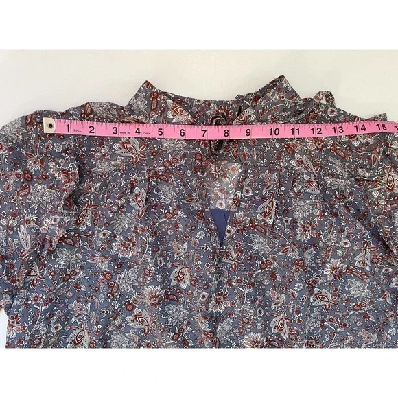 Dress Forum Floral Long Sleeve Short Peasant Dress Small - Picture 8 of 13